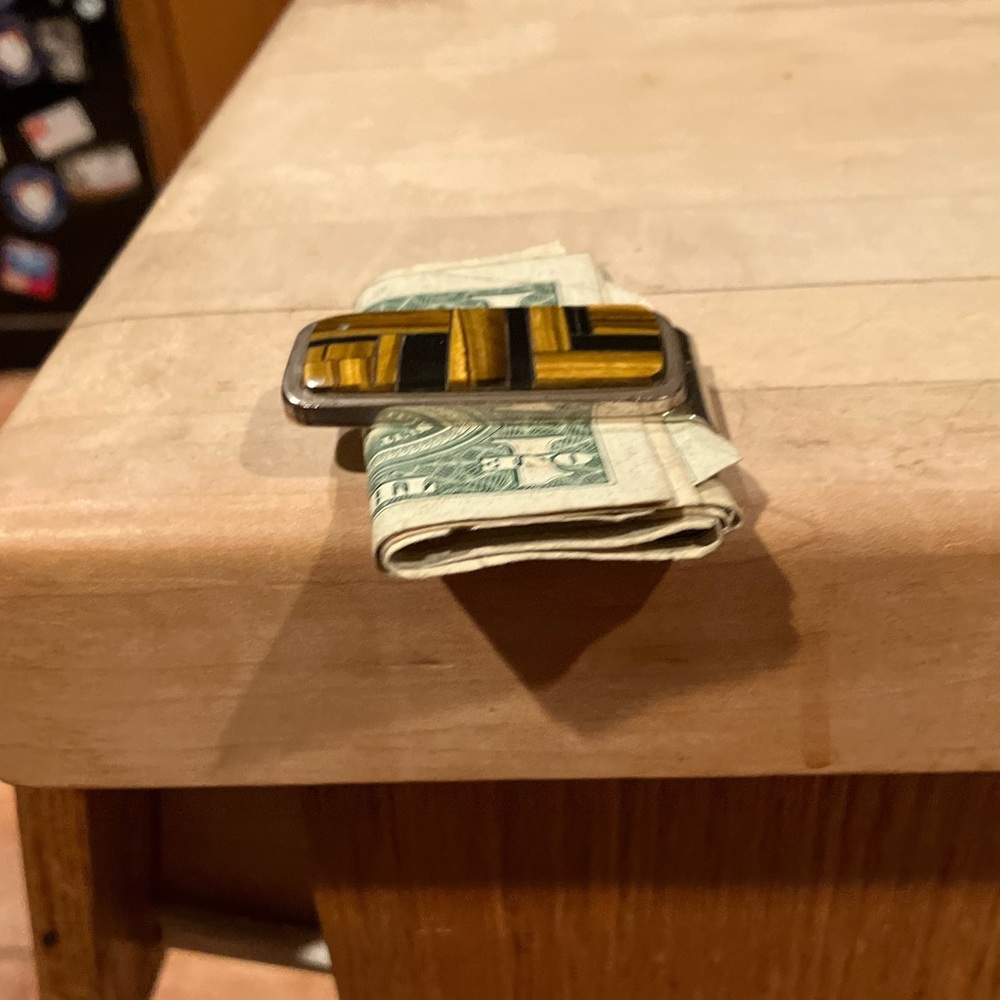VTG Tiger’s Eye Money Clip - Picture 4 of 5